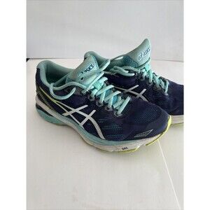 Womens ASICS GT 1000 T6A8N Sz 7 Duomax Running Shoes Blue Green White Sneakers